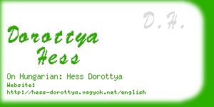 dorottya hess business card